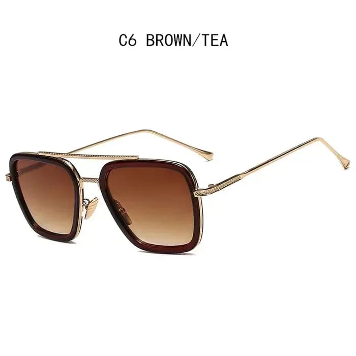 Lunettes de soleil de créateur Iron Man Tony Stark pour hommes