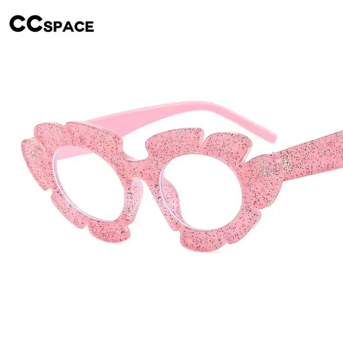 Lunettes anti-bleu colorées en forme de pétale pour femmes