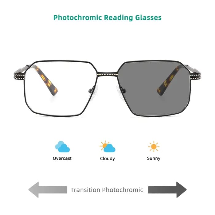 Lunettes de soleil optiques photochromiques pour hommes