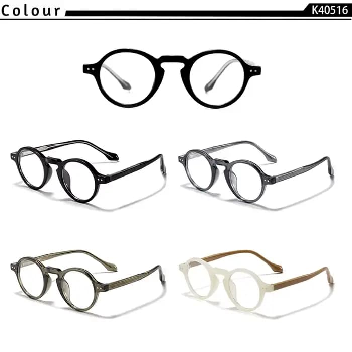 HBK Vintage rond hommes petites lunettes cadre de haute qualité marque Design Anti lumière bleue