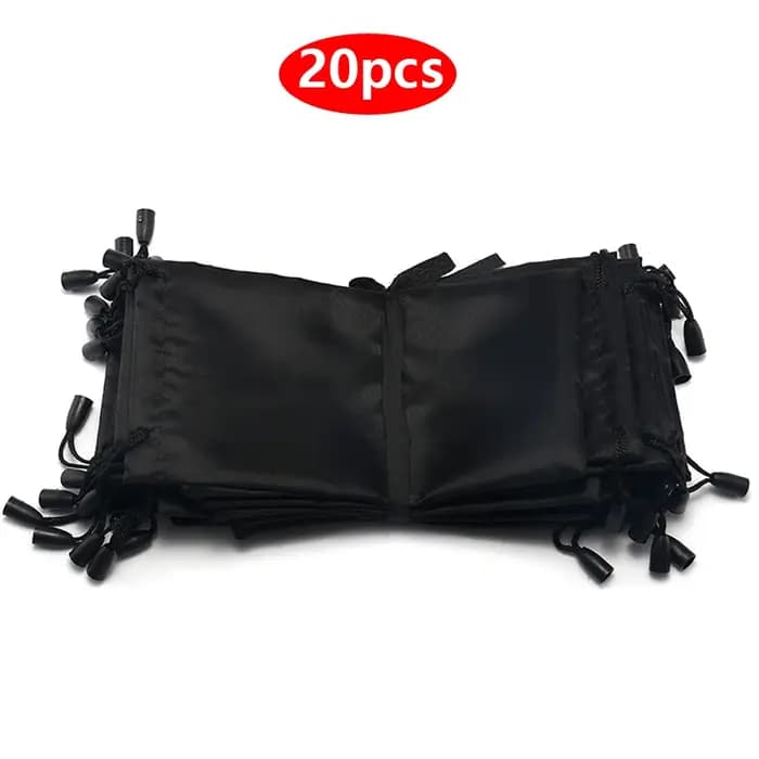 1/20 pièces Portable tissu doux étanche lunettes de soleil sac microfibre poussière stockage pochette