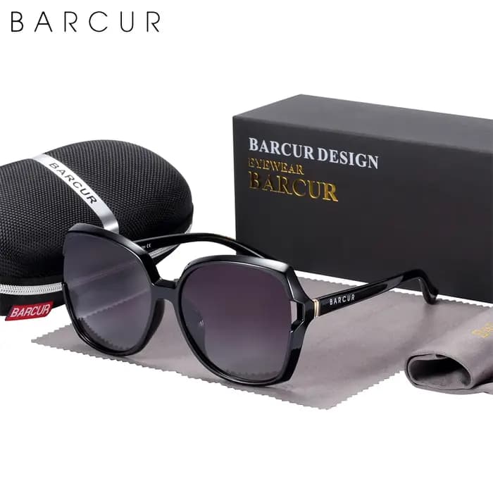 BARCUR – lunettes de soleil polarisées surdimensionnées pour femmes