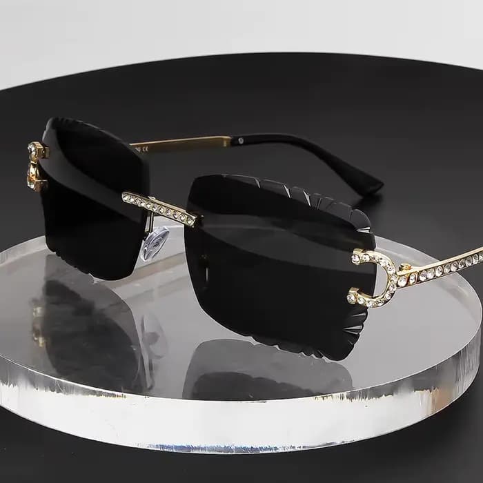 KENBO carré sans monture gemme lunettes de soleil à la mode dégradé