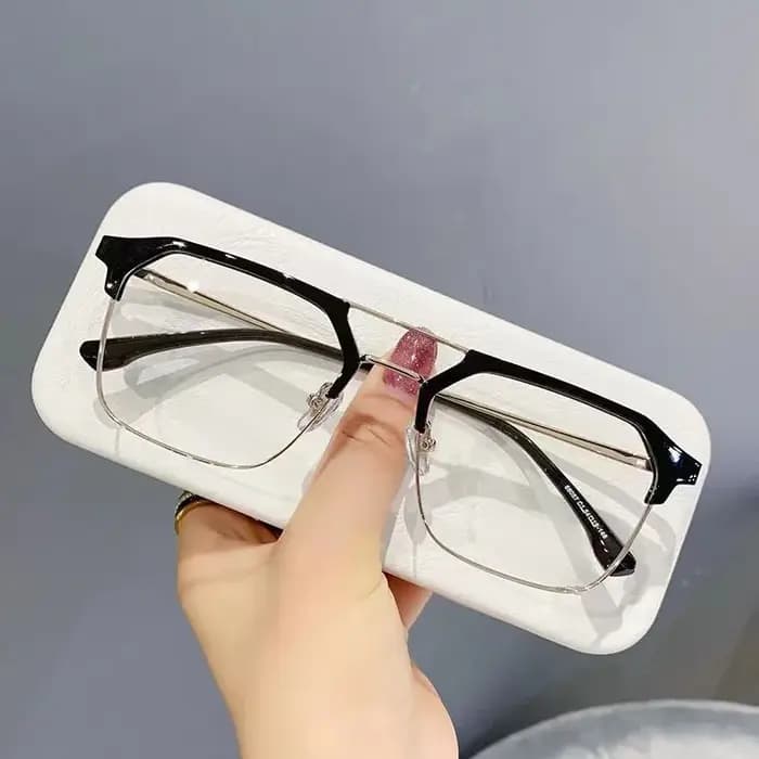 Lunettes anti-lumière bleue demi-cerclées tendance