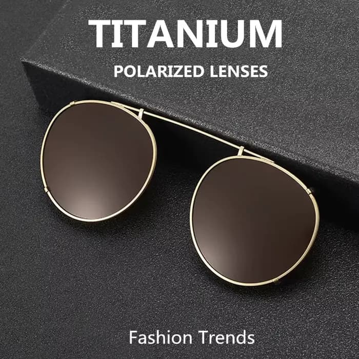 Lunettes de soleil polarisées en titane de haute qualité, à Clip, pour la conduite, monture pour hom