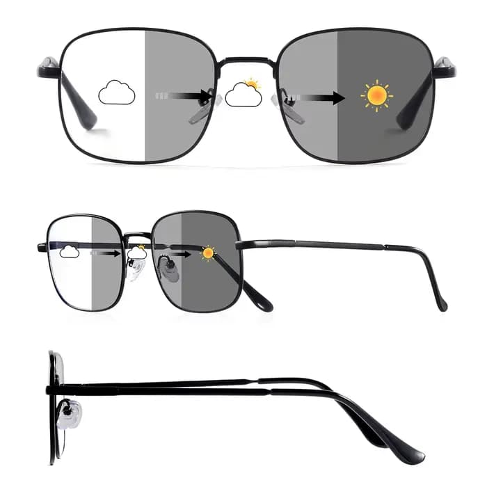 CRIXALIS lunettes de soleil photochromiques pour hommes et femmes classique rétro carré Durable charnière en métal