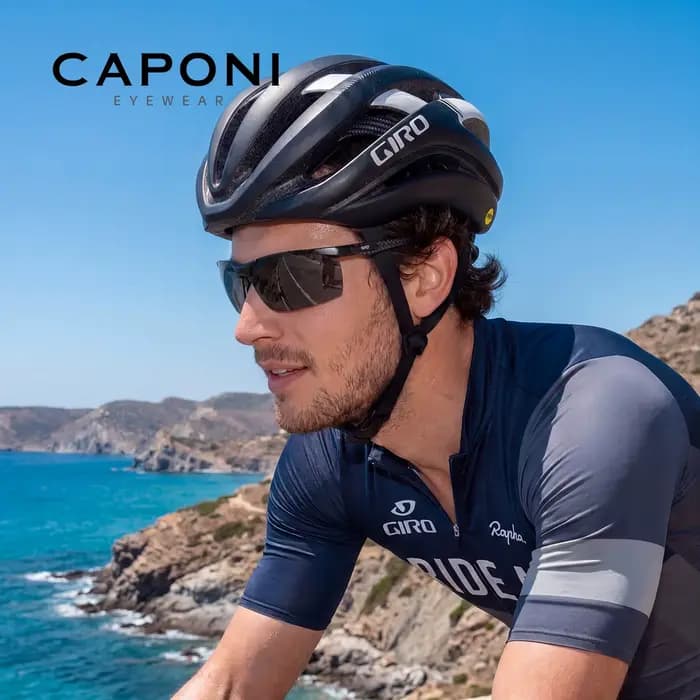 CAPONI – lunettes de soleil polarisées pour hommes, sport, conduite, photochromique, UV400, Alumini