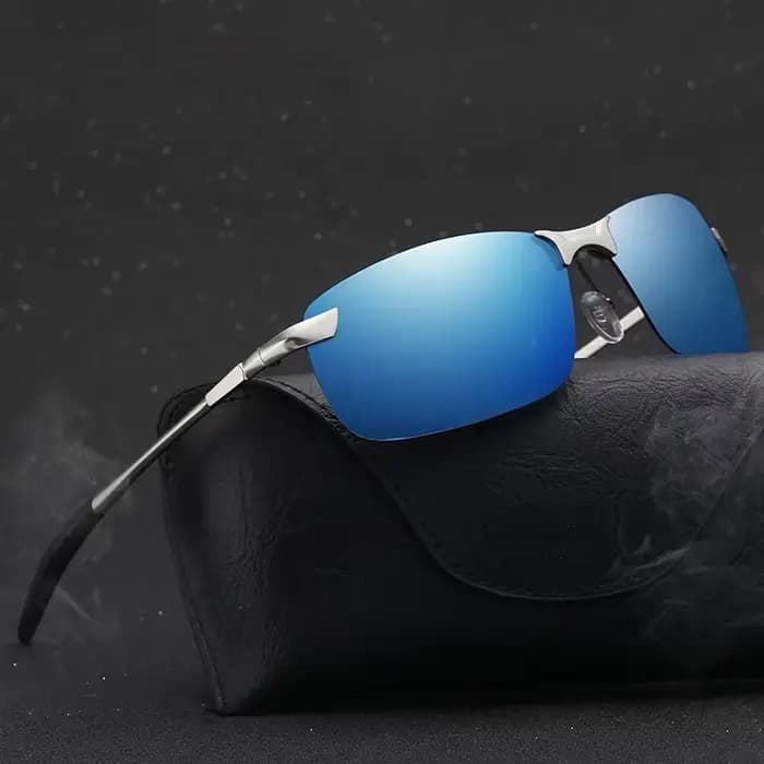 Lunettes de soleil polarisées classiques en métal pour hommes