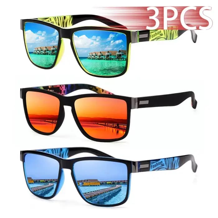 Lunettes de soleil carrées classiques UV400 pour hommes et femmes
