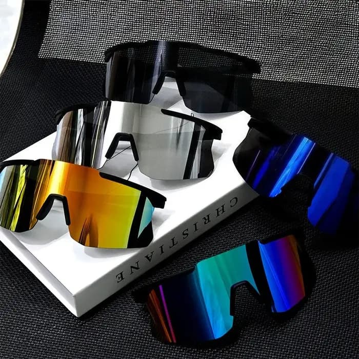 1/3/5pcs Lunettes de soleil sportives futuristes
