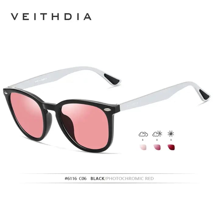 VEITHDIA lunettes de soleil de mode pour hommes et femmes lentille photochromique