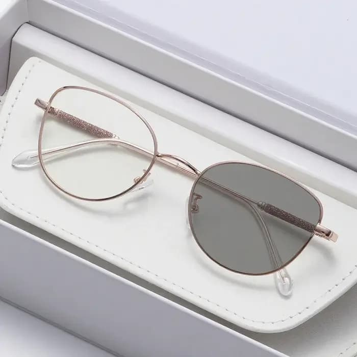 Lunettes de myopie photochromiques plein cadre œil de chat pour hommes et femmes