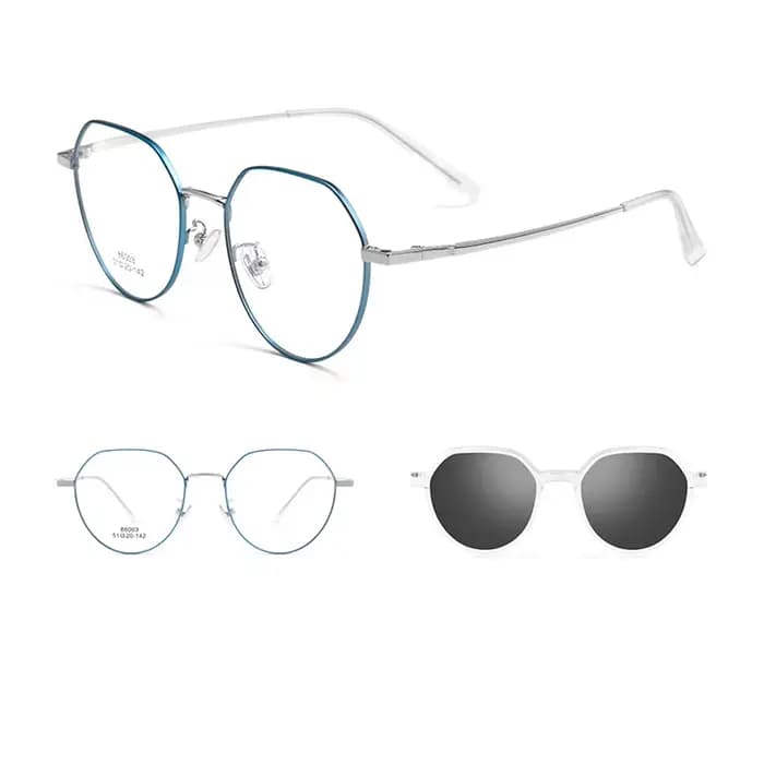 Lunettes de soleil polarisées à Clip, monture en alliage de titane pour femmes, pare-soleil optique