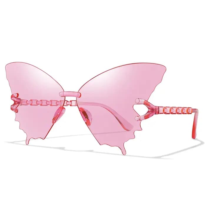 Lunettes de soleil papillon tendance pour femmes et hommes – Monture irrégulière mignonne et décontractée pour le