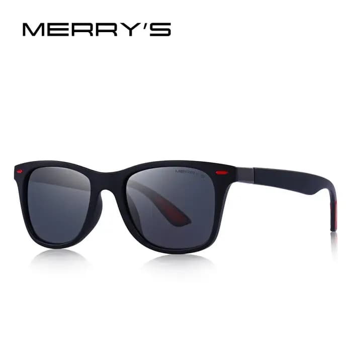 MERRYS DESIGN hommes femmes classique rétro Rivet lunettes de soleil polarisées conception plus légère cadre carré 100% Protection UV S8508