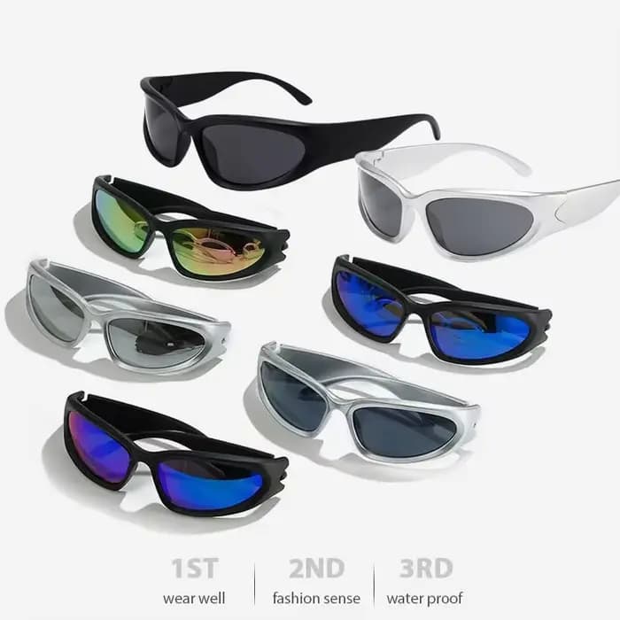 Y2k lunettes classique Punk enveloppant Vintage