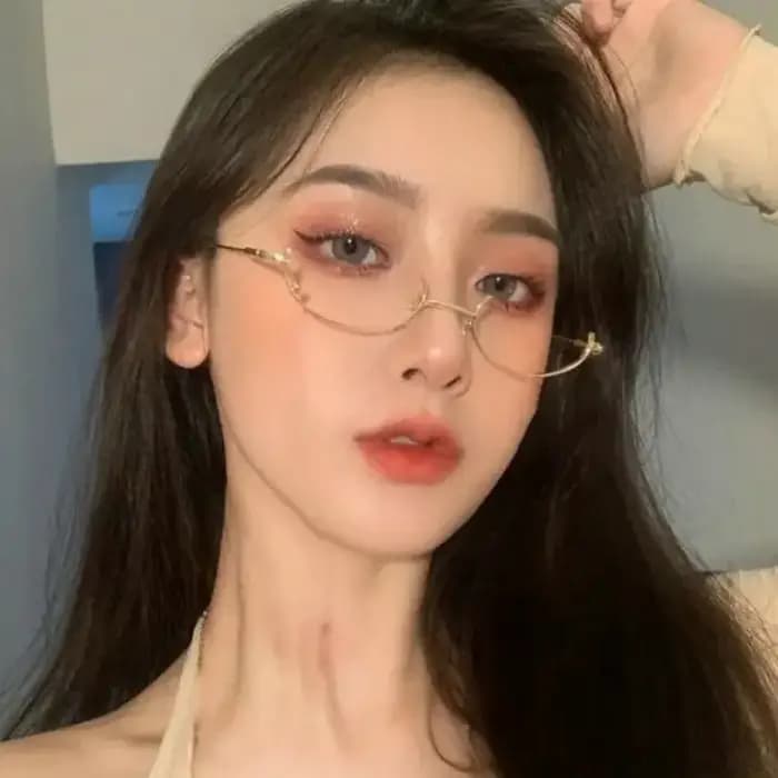Lunettes de Cosplay bidimensionnelles à demi-monture inférieure