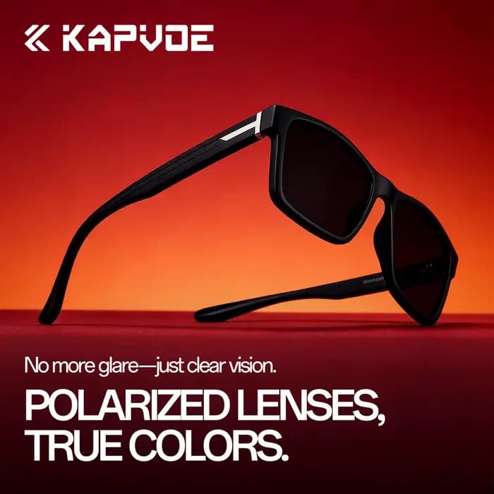 Lunettes de soleil polarisées Kapvoe Fashion pour hommes
