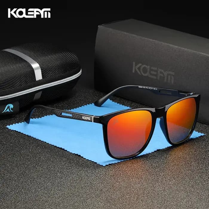 KDEAM – lunettes de soleil polarisées pour hommes, charnières à ressort fortes, monture légère TR90,