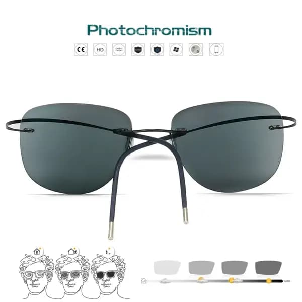 Lunettes de soleil d'aviation à Transition en titane