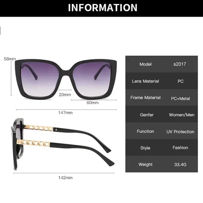 Lunettes de soleil carrées en métal vintage pour femmes