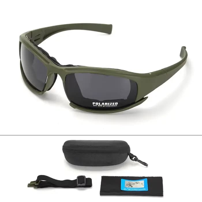 Lunettes tactiques à 4 lentilles 2025 – Lunettes de sécurité polarisées