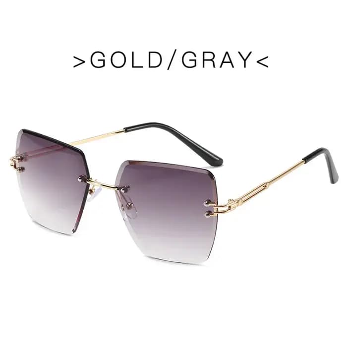 Lunettes de soleil oversize sans monture tendance 2026 pour femme – Design de marque de luxe célèbre