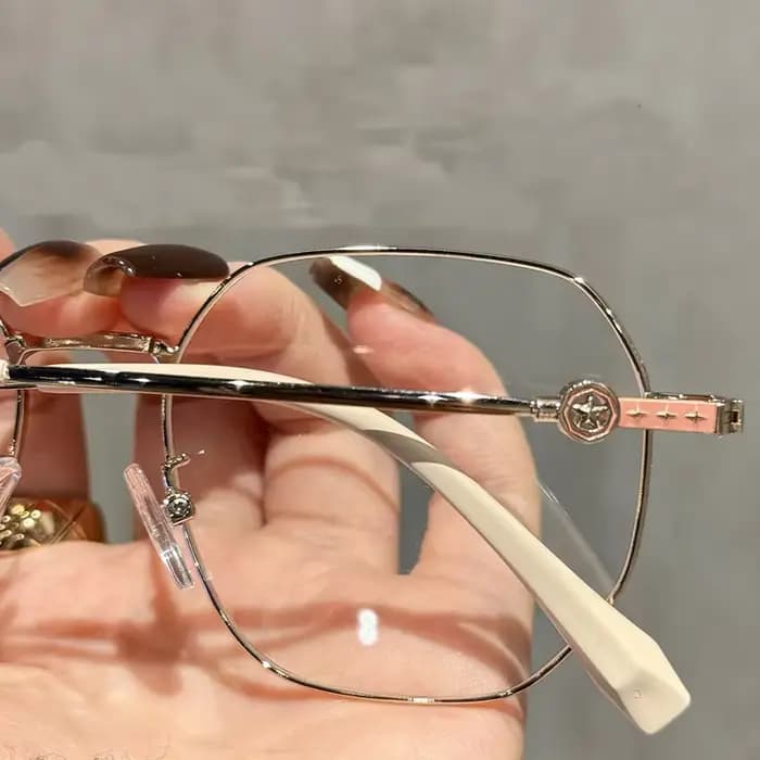 OKH vente chaude or soie grand cadre polygonal lunettes de lecture