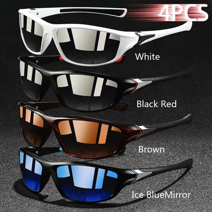 4 pièces mode Vintage pêche cyclisme Sport lunettes de soleil hommes femmes course alpinisme