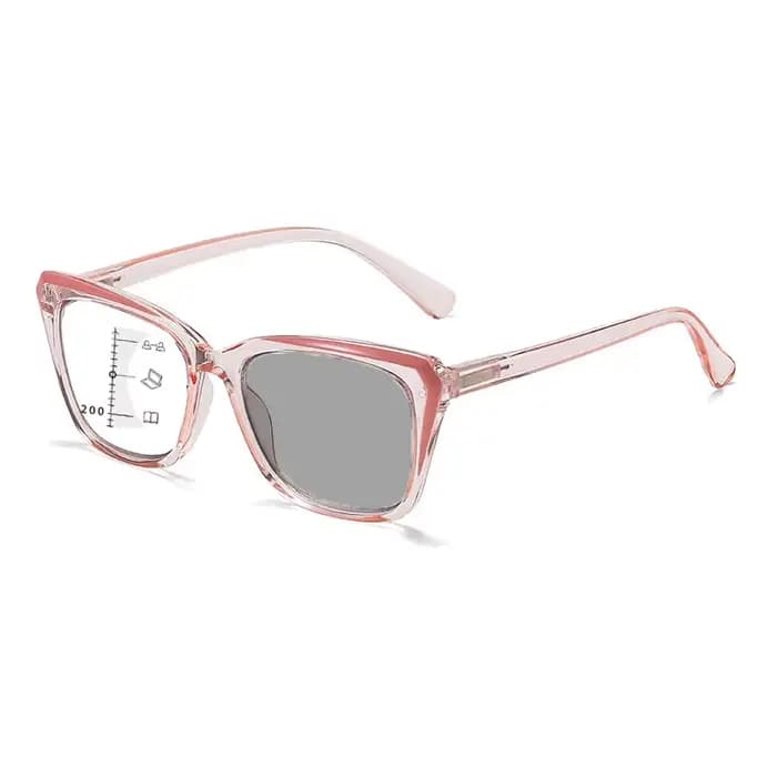 Lunettes de lecture multifocales photochromiques à monture transparente pour femmes et hommes