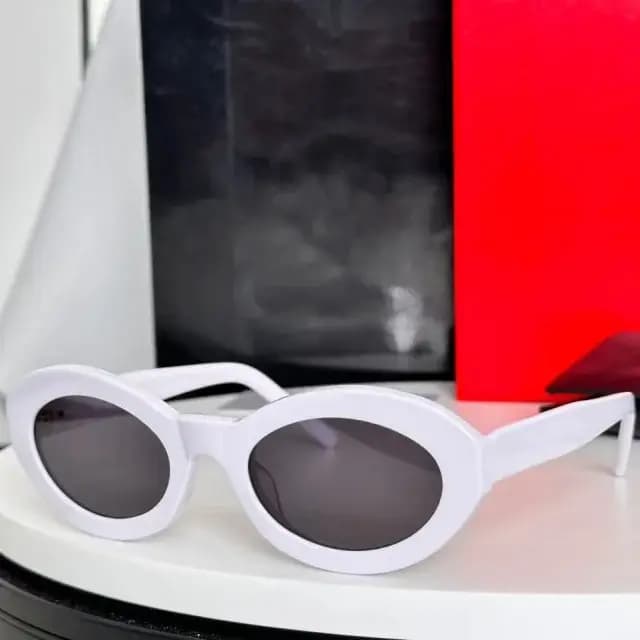 Lunettes de soleil ovales de luxe en acétate pour femmes