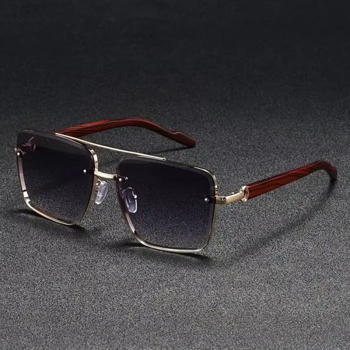 Lunettes de soleil carrées de luxe pour hommes