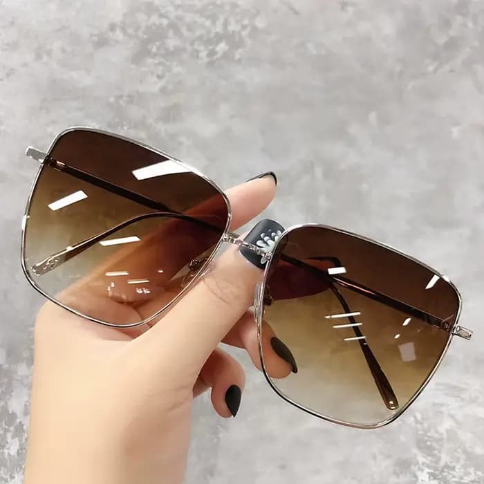 Lunettes de soleil femmes luxe carré hommes conduite voyage marque Design dégradé Vintage