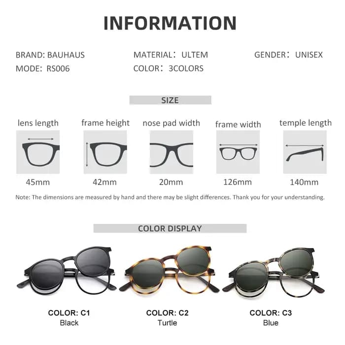 Lunettes de soleil polarisées à clip magnétique pour hommes