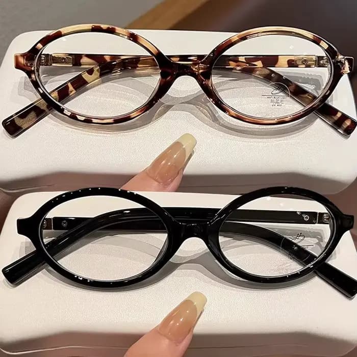 Lunettes rétro léopard à monture ovale pour femmes