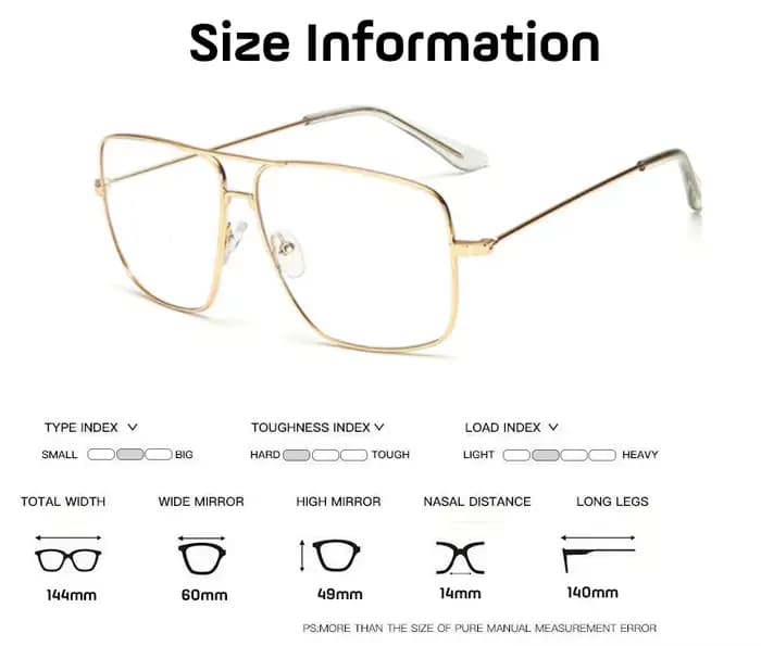 Vintage or métal cadre lunettes hommes femmes