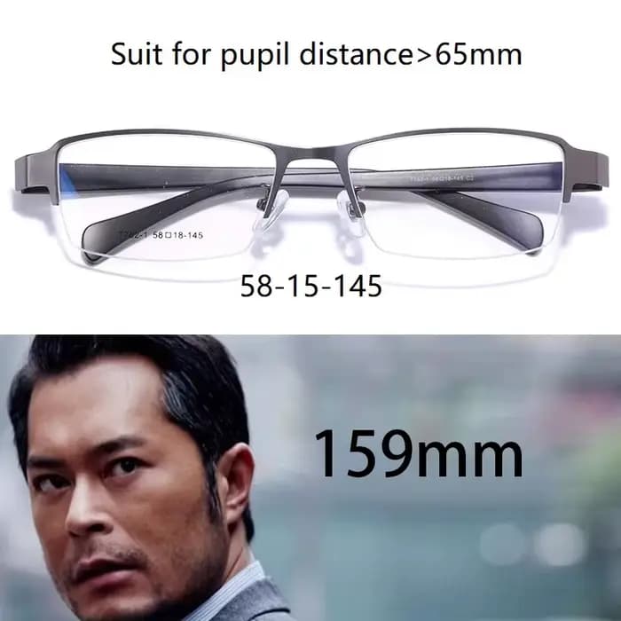 Janvancy 160mm 170mm surdimensionné hommes lunettes cadre énormes grandes