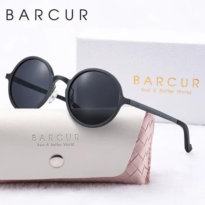 BARCUR-Lunettes de soleil polarisées en alliage d'aluminium et de magnésium pour hommes et femmes, l