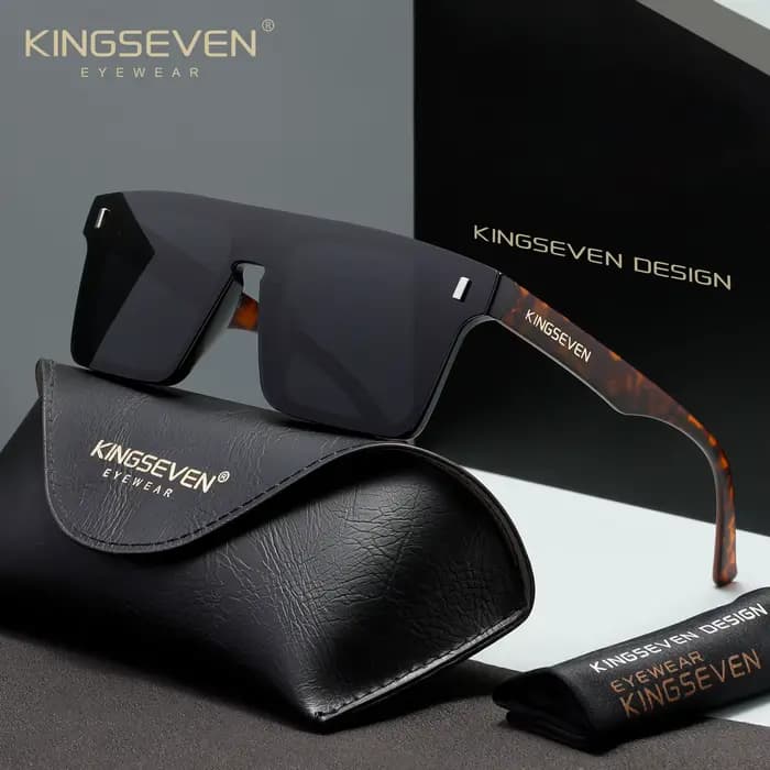 KINGSEVEN Lunettes de soleil pour hommes et femmes, anti-éblouissement, polarisées, UV400, lunettes