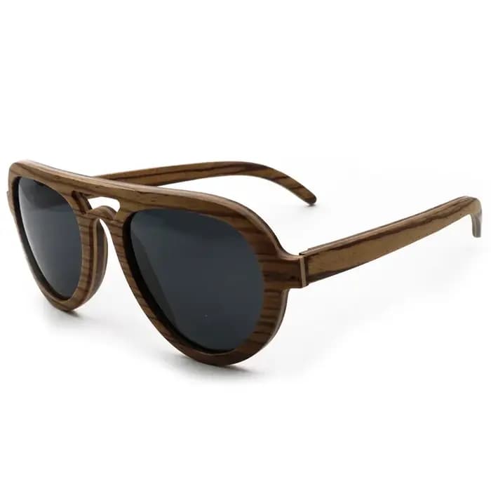 Lunettes de soleil rétro Vintage en bois pour hommes et femmes