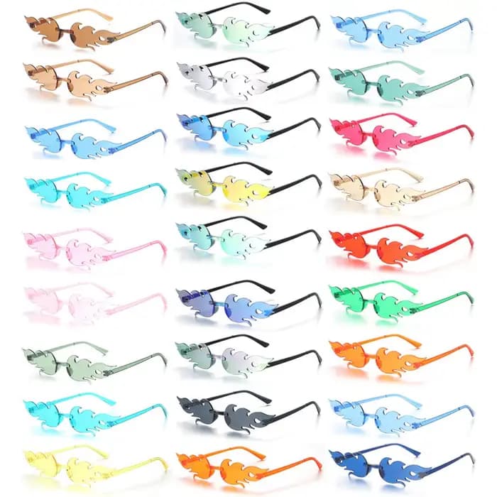 Lunettes de soleil flamme de feu pour femmes