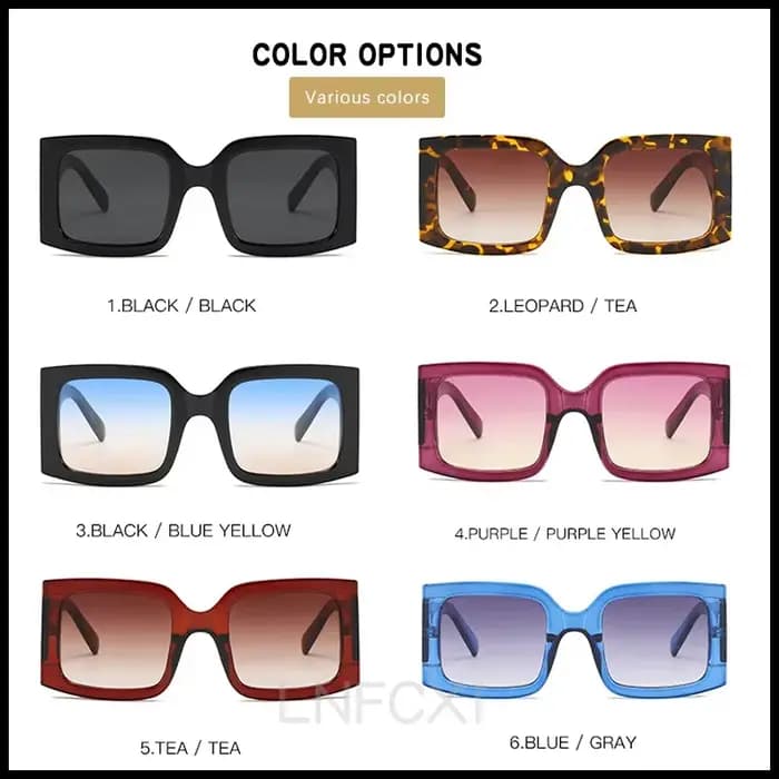 JNPCXI Lunettes de soleil rectangulaires vintage beiges pour femmes