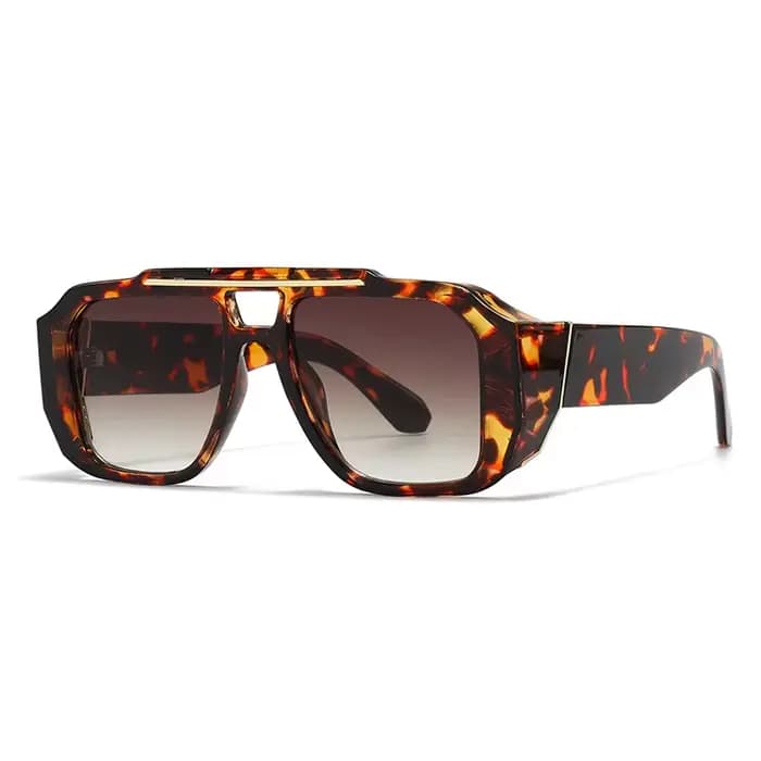 Lunettes de soleil carrées surdimensionnées vintage 2026 pour hommes et femmes, de marque de luxe, à