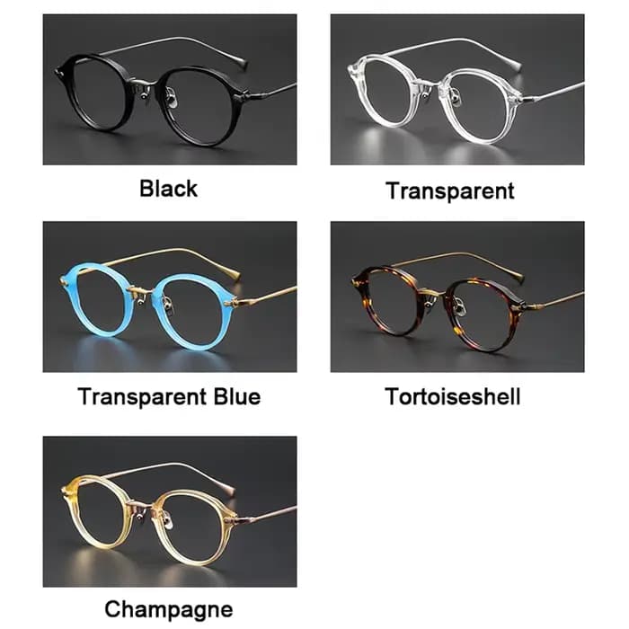 Lunettes de vue rétro rondes de luxe pour hommes et femmes