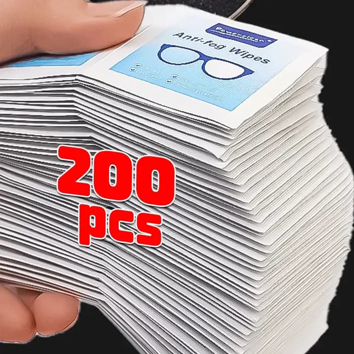 100-200 lingettes jetables pour lunettes - Chiffons de nettoyage pour verres et écrans