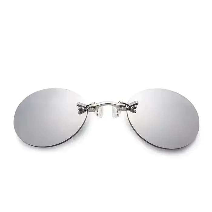  Lunettes de soleil VIEWRING1-2PCS à clipser sur le nez, rondes, sans monture, style Matrix Morph