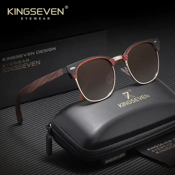 Lunettes de soleil polarisées vintage KINGSEVEN pour hommes et femmes, protection UV400, lunettes de