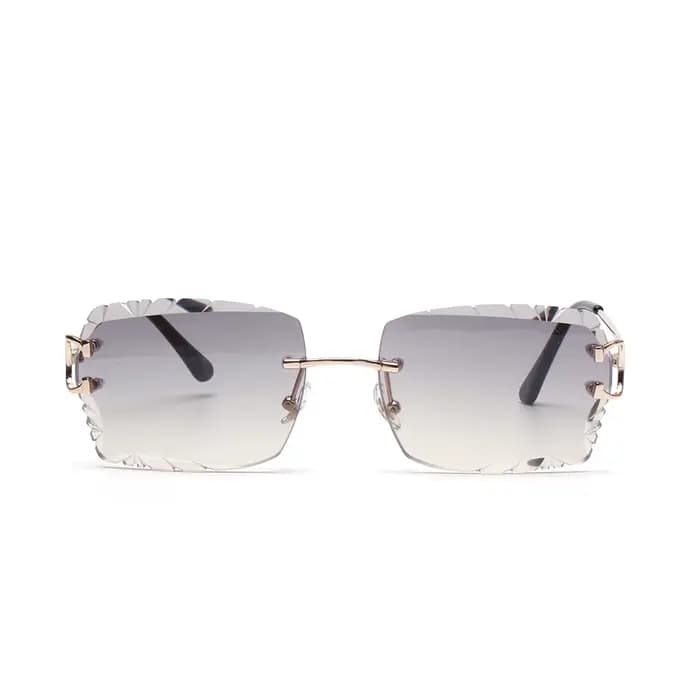Lunettes de soleil Ruiao Luxury, haute qualité, sans monture, verres en nylon taillés diamant, UV400
