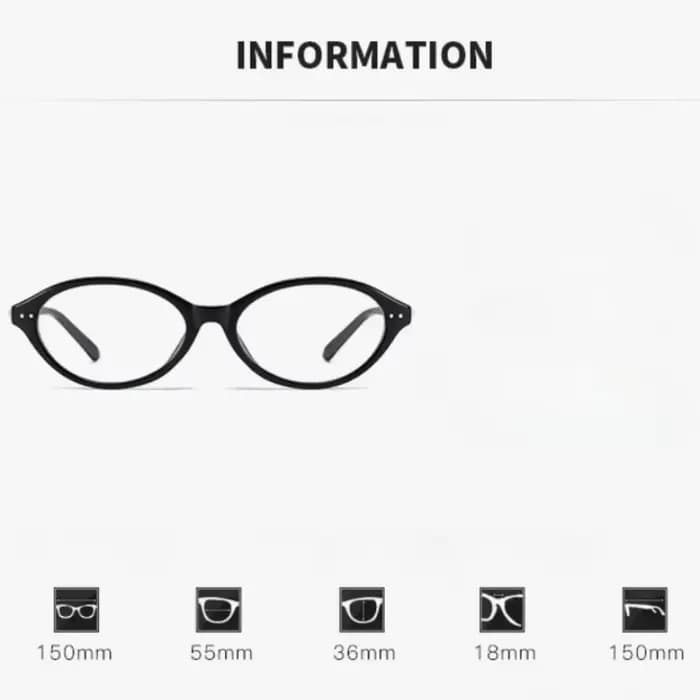 Lunettes de lecture ovales élégantes avec décor en perles