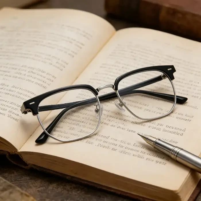 Lunettes demi-cerclées pour hommes